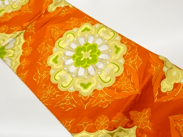JAPANESE FUKURO OBI / WOVEN FLOWER CREST